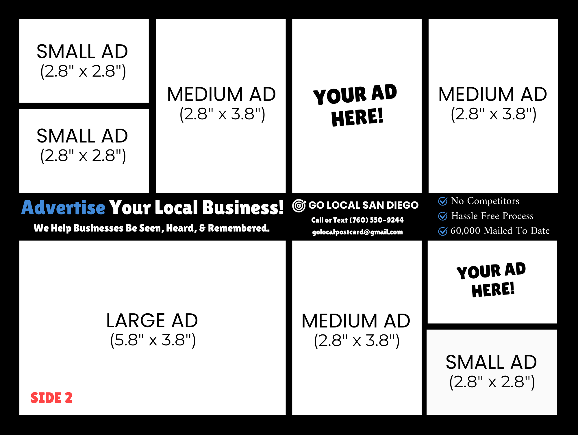 Postcard Ad Pricing