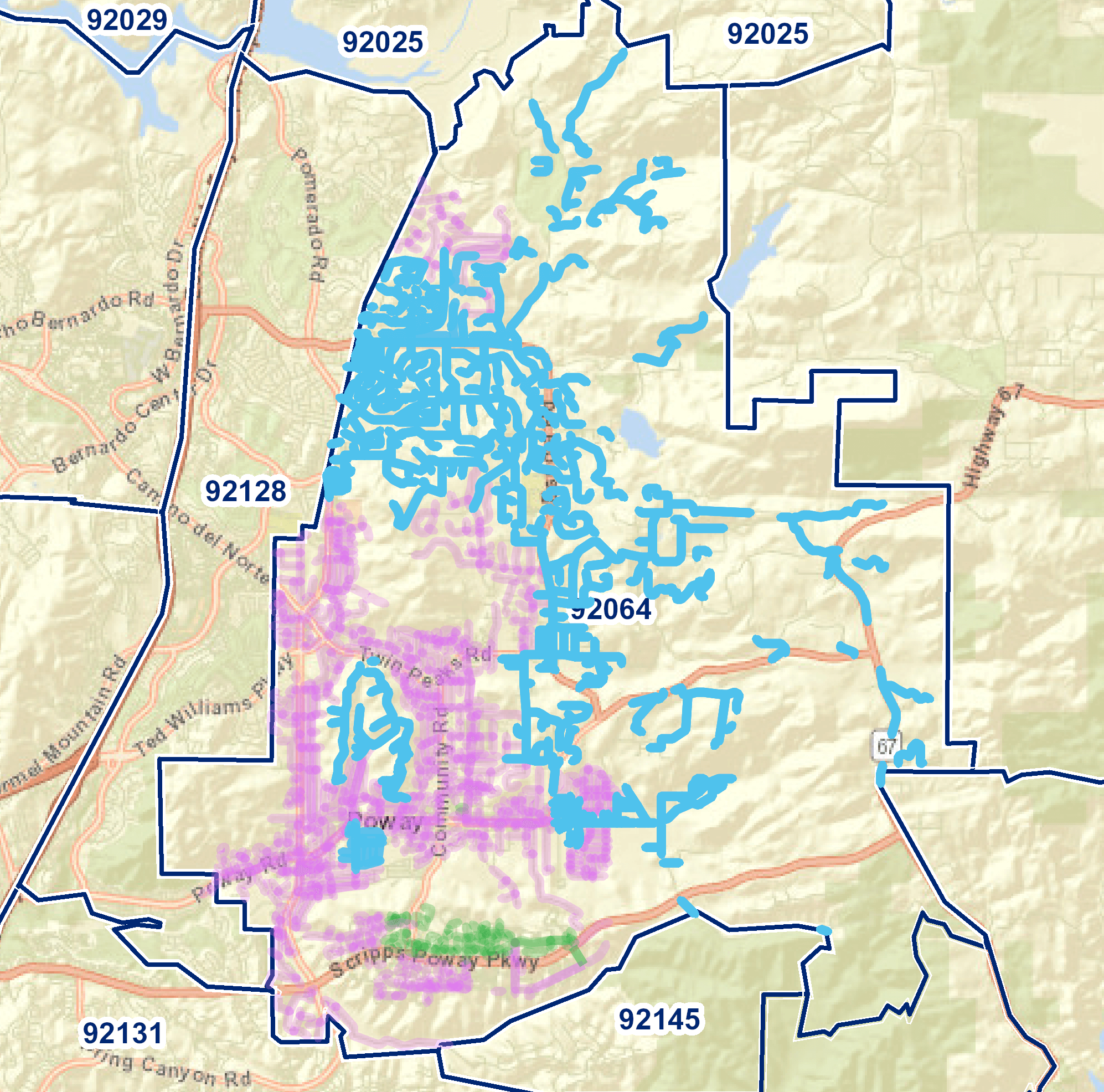 92064 Mailing Routes