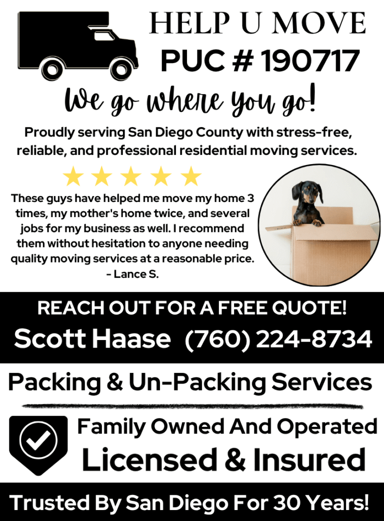 Your San Diego Movers For The Elderly
